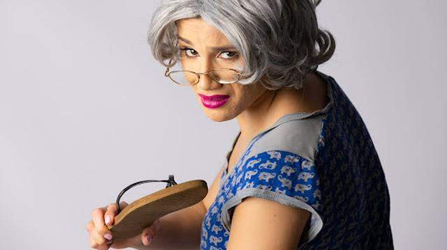Linette Garcia, 32, is known for her comedic skits on social media about growing up in a Cuban household. Pictured above is Abuela, a staple character she portrays in her videos.